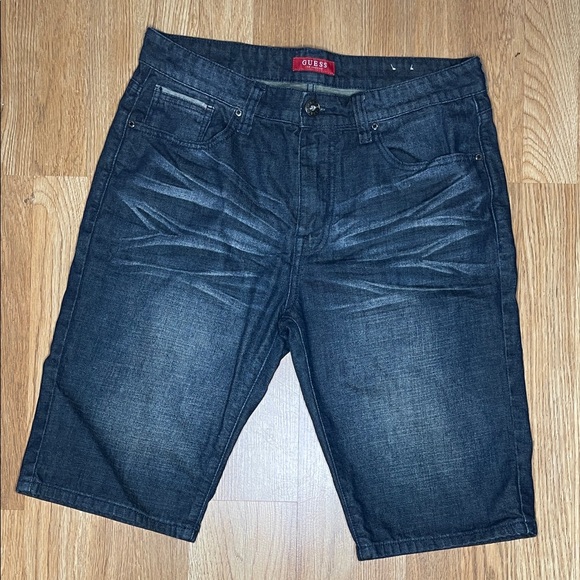 GUESS Men's Indigo Jean Shorts - Picture 1 of 5